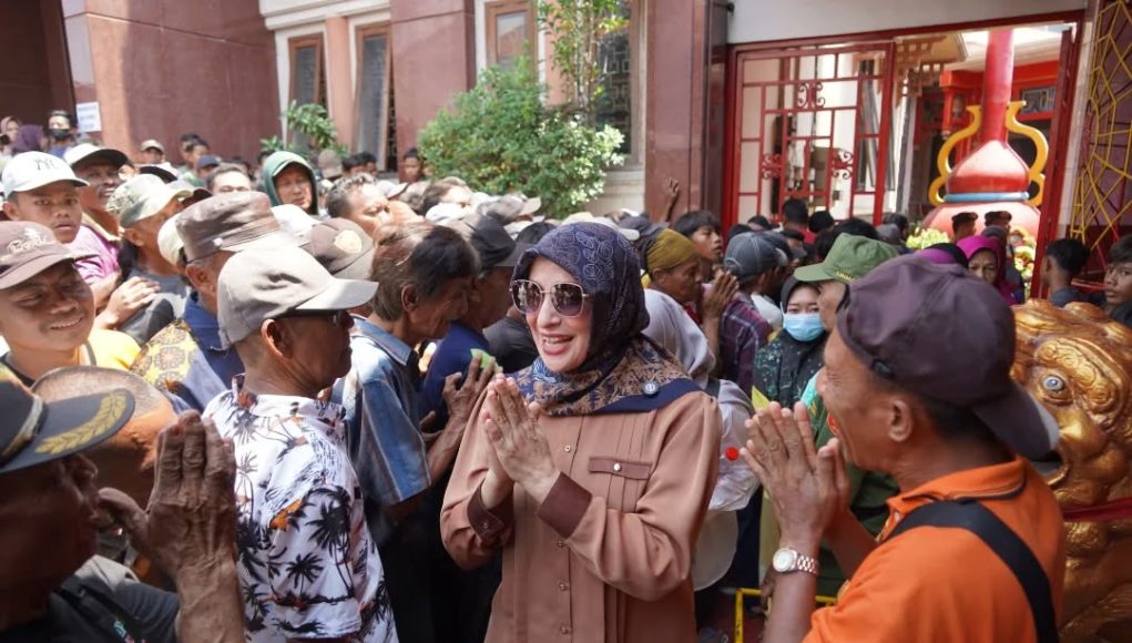 Wakil Walikota Balgis Apresiasi Bakti Sosial Klenteng Po An Thian, Inilah Pesan Balgis,,