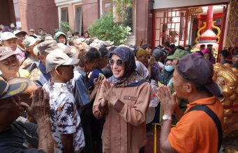 Wakil Walikota Balgis Apresiasi Bakti Sosial Klenteng Po An Thian, Inilah Pesan Balgis,,