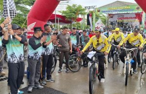 Kolaborasi Pemkot Pekalongan dan Kodim Pekalongan, Ratusan Peserta Ramaikan Gowes Gembira Jelang Ramadan
