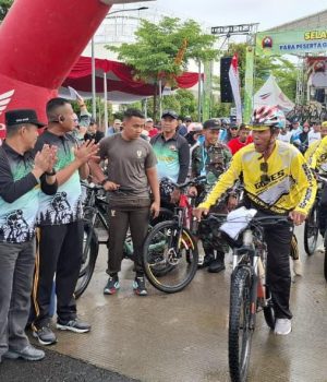 Kolaborasi Pemkot Pekalongan dan Kodim Pekalongan, Ratusan Peserta Ramaikan Gowes Gembira Jelang Ramadan